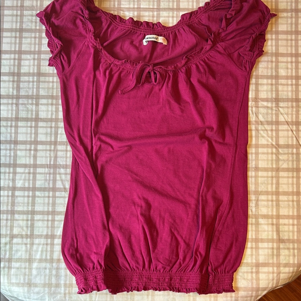 ❗️2 for $8 - Bluenotes Deep Red Blouse